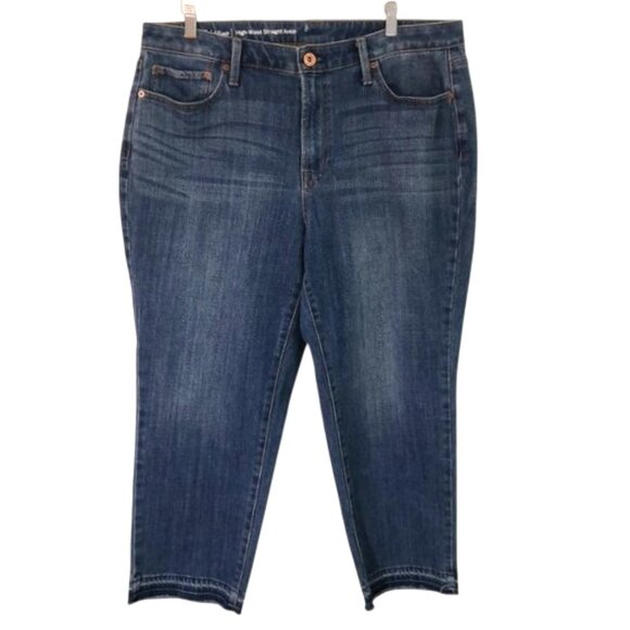 NWOT Talbots Flawless High Waist Straight Ankle Jeans Size 16WP - Picture 1 of 7